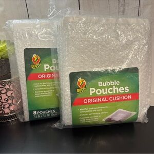 Duck bubble pouches, they do seal, 8 pouches in each package